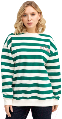 Изображение товара Свитшот Mark Formelle 122887/1 (р.164/170-92-98, молочно-зеленая полоска)