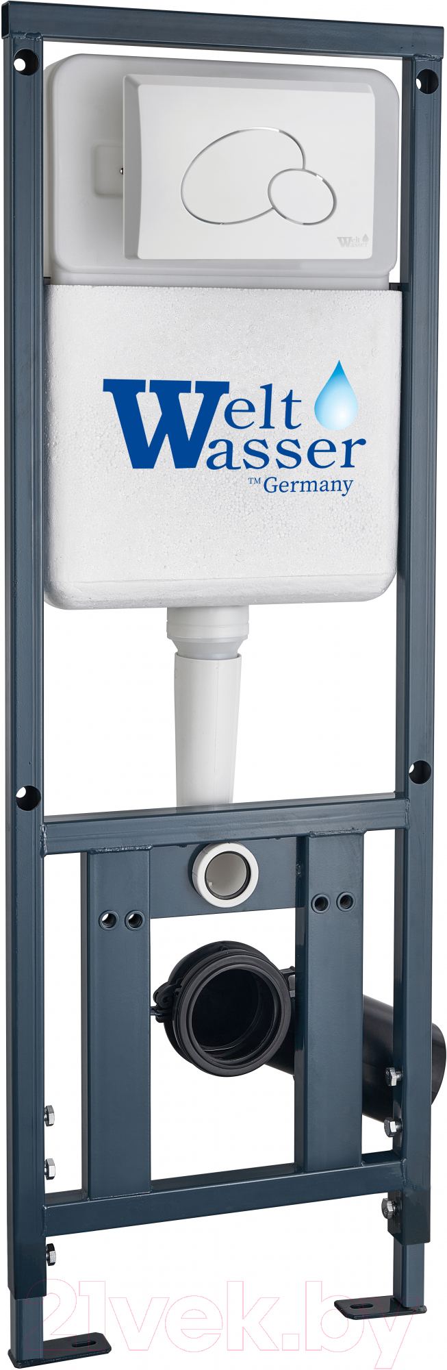 Унитаз подвесной с инсталляцией WeltWasser Marberg 410 + Merzbach 041 MT-GR + Mar 410 RD GL-WT