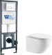 Унитаз подвесной с инсталляцией WeltWasser Marberg 410 + Merzbach 043 GL-WT + Mar 410 SE GL-WT - 