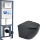 Унитаз подвесной с инсталляцией WeltWasser Marberg 410 + Merzbach 043 MT-BL + Mar 410 RD-CR - 
