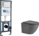 Унитаз подвесной с инсталляцией WeltWasser Marberg 410 + Merzbach 043 MT-GR + Mar 410 RD GL-WT - 