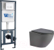Унитаз подвесной с инсталляцией WeltWasser Marberg 410 + Merzbach 043 MT-GR + Mar 410 SE GL-WT - 