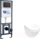 Унитаз подвесной с инсталляцией WeltWasser Marberg 410 + Merzbach 043 MT-WT + Mar 410 RD MT-BL - 