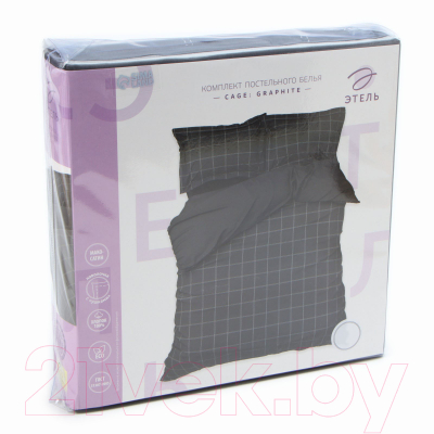 Комплект постельного белья Этель Cage 2сп / 10060116 (графит)