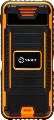 Мобильный телефон Senseit P7 (желтый) - вид сзади