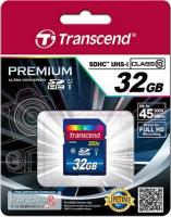 Карта памяти Transcend SDHC Class 10 UHS-I Premium 32Gb (TS32GSDU1) - 