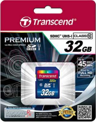 Карта памяти Transcend SDHC Class 10 UHS-I Premium 32Gb (TS32GSDU1) - общий вид