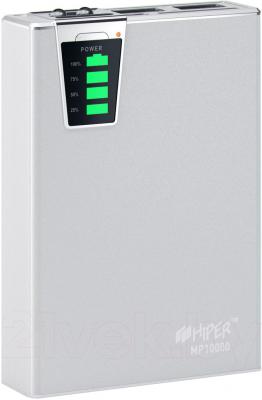 Портативное зарядное устройство HIPER MP10000 (серебристый) - общий вид