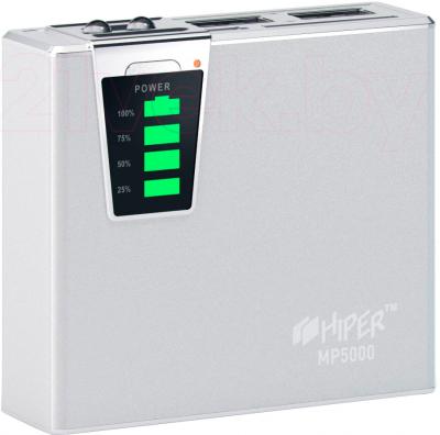 Портативное зарядное устройство HIPER MP5000 (серебристый) - общий вид