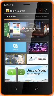 Смартфон Nokia X2 Dual (оранжевый) - общий вид