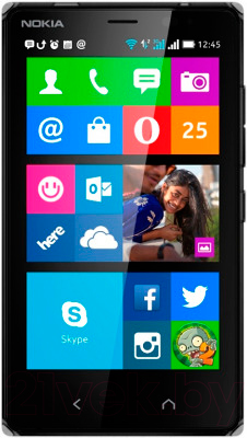 Смартфон Nokia X2 Dual (черный) - общий вид