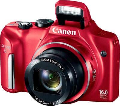 Компактный фотоаппарат Canon PowerShot SX170 IS Kit (Red) - общий вид