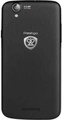 Смартфон Prestigio MultiPhone 5504 Duo (черный) - задняя панель