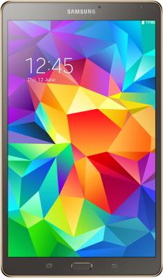 Планшет Samsung Galaxy Tab S 8.4 16GB LTE / SM-T705 (серебристый) - фронтальный вид