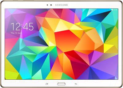 Планшет Samsung Galaxy Tab S 10.5 16GB Dazzling White (SM-T800) - фронтальный вид