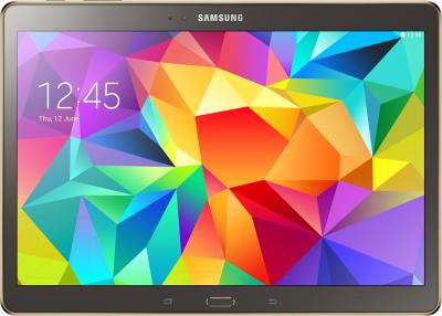 Планшет Samsung Galaxy Tab S 10.5 16GB LTE / SM-T805 (серебристый) - фронтальный вид