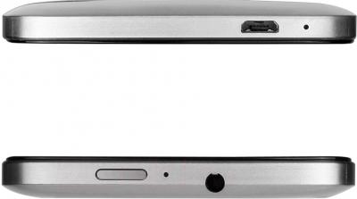 Смартфон Prestigio MultiPhone 5508 Duo (металлик) - вид сверху и снизу