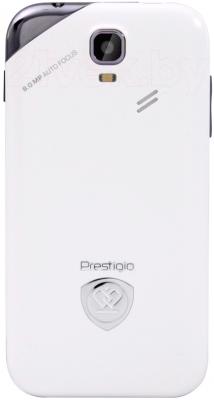 Смартфон Prestigio MultiPhone 4044 Duo (белый) - задняя панель