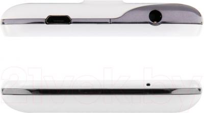 Смартфон Prestigio MultiPhone 4044 Duo (белый) - вид снизу и сверху