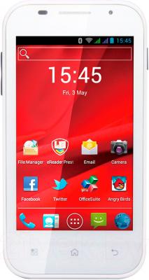 Смартфон Prestigio MultiPhone 4044 Duo (белый) - вид спереди