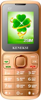 Мобильный телефон Keneksi C7 (золотой) - общий вид