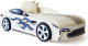 Стилизованная кровать детская Бельмарко Бондмобиль с подъемным механизмом и матрасом / 557 (белый) - 