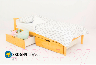 Односпальная кровать детская Бельмарко Skogen classic / 570 (дерево)