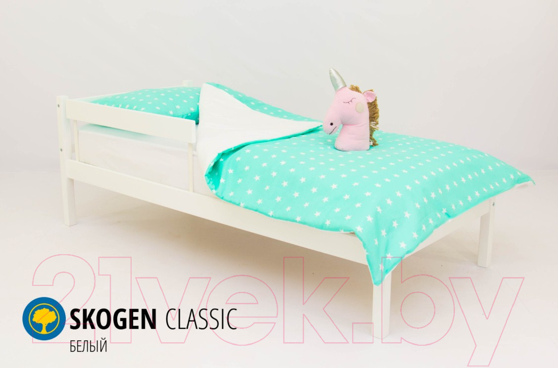 Односпальная кровать детская Бельмарко Skogen classic / 575 (белый)