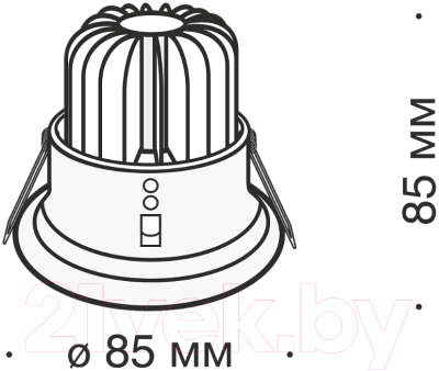 Точечный светильник Maytoni Yin DL034-2-L8B