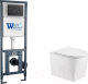 Унитаз подвесной с инсталляцией WeltWasser Marberg 410 + Nesenbach 004 GL-WT + Mar 410 RD-BL - 