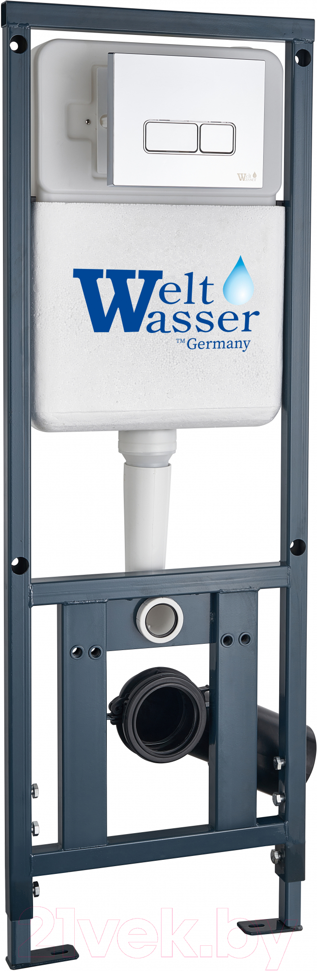 Унитаз подвесной с инсталляцией WeltWasser Marberg 410 + Nesenbach 004 GL-WT + Mar 410 SE-WT