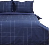 Комплект постельного белья Этель Cage Евро / 10060131 (темно-синий) - 
