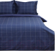 Комплект постельного белья Этель Cage Евро / 10060131 (темно-синий) - 