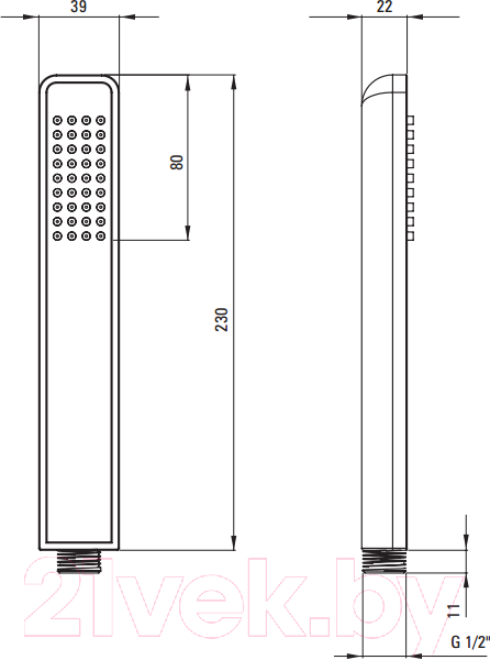 Душевой гарнитур Deante Hiacynt Bianco NQH_A41K