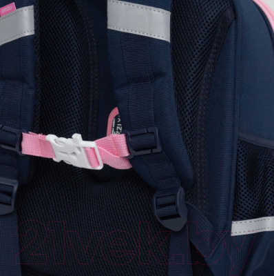 Школьный рюкзак Grizzly RAz-486-3 (синий/розовый)