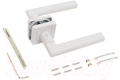 Изображение товара Ручка дверная Аллюр Арт Венсан 26110 W/W (матовый белый)