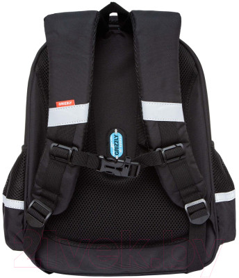 Школьный рюкзак Grizzly RAz-487-7 (черный/голубой)