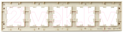 Рамка для выключателей и розеток IEK Brite BR-M52-51-K10 (бежевый рифленый)