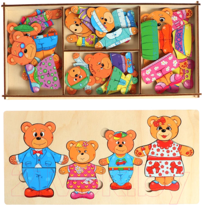 Развивающий игровой набор ToySib Семья бурых медведей / 6901436
