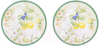 Набор тарелок Elan Gallery Лимоны / 420179 