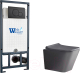 Унитаз подвесной с инсталляцией WeltWasser Marberg 507 + Gelbach 041 MT-GR + Mar 507 RD MT-BL - 