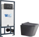 Унитаз подвесной с инсталляцией WeltWasser Marberg 507 + Gelbach 041 MT-GR + Mar 507 SE MT-BL - 