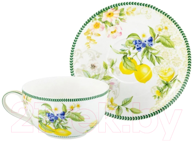 Изображение товара Чашка с блюдцем Elan Gallery Лимоны / 420517 