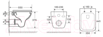 Унитаз подвесной с инсталляцией WeltWasser Marberg 507 + Kehlbach 004 GL-WT + Mar 507 RD GL-WT