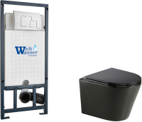 

Унитаз подвесной с инсталляцией, Marberg 507 + Salzbach 004 MT-BL + Mar 507 SE GL-WT