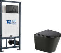 

Унитаз подвесной с инсталляцией, Marberg 507 + Salzbach 004 MT-BL + Mar 507 SE MT-BL