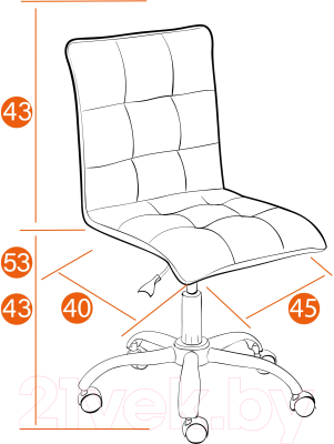 Кресло офисное Tetchair Zero CC флок (молочный)