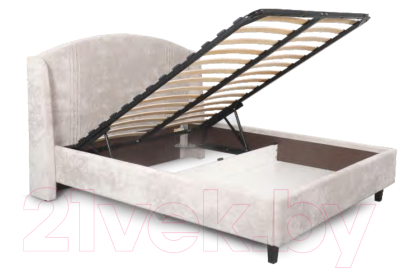 Полуторная кровать Мебельград Севилья с подъемным ортопедическим основанием 140x200 (тиффани бежевый)