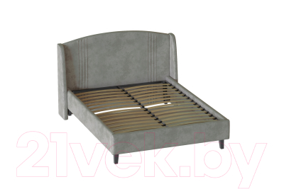 Двуспальная кровать Мебельград Севилья с подъемным ортопедическим основанием 160x200 (тиффани серый)