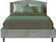 Двуспальная кровать Мебельград Севилья с ортопедическим основанием на опорах 180x200 (тиффани серый) - 
